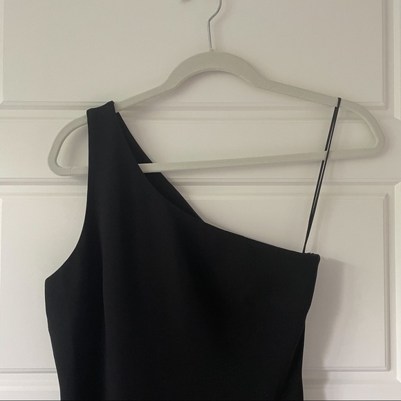 Cinq a Sept Dulcina One-shoulder Fluted Crepe Midi Dress - Picture 10 of 10